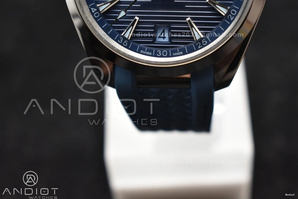 A8900 Summer Blue Edition 41mm Super Dial Rubber Clone Best Aqua Terra Blue VSF on 1:1 Strap 1228